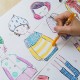 Cutie creativa cu role pentru colorat, 3 buc/set, Stick"n Little Designer - iarna