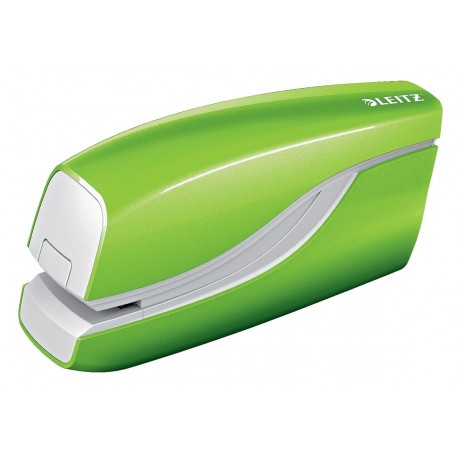 Capsator electric LEITZ WOW NeXXt Series, cu baterii, 10 coli, 1000 capse e1 incluse, verde