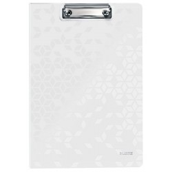 Clipboard LEITZ WOW, dublu, polyfoam, A4, 100 coli, alb