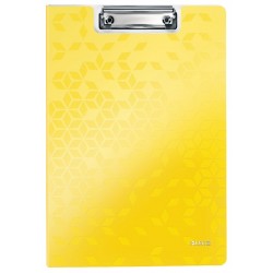 Clipboard LEITZ WOW, dublu, polyfoam, A4, 100 coli, galben