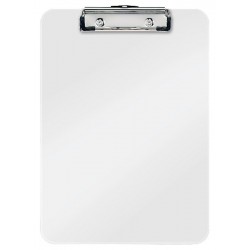 Clipboard LEITZ WOW, simplu, PS, A4, 100 coli, alb