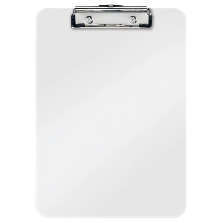 Clipboard LEITZ WOW, simplu, PS, A4, 100 coli, alb