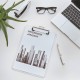 Clipboard LEITZ WOW, simplu, PS, A4, 100 coli, alb