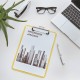 Clipboard LEITZ WOW, simplu, PS, A4, 100 coli, galben