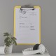Clipboard LEITZ WOW, simplu, PS, A4, 100 coli, galben