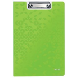 Clipboard LEITZ WOW, dublu, polyfoam, A4, 100 coli, verde