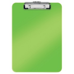 Clipboard LEITZ WOW, simplu, PS, A4, 100 coli, verde