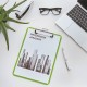 Clipboard LEITZ WOW, simplu, PS, A4, 100 coli, verde