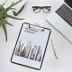 Clipboard LEITZ WOW, simplu, PS, A4, 100 coli, negru