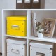Cutie depozitare LEITZ WOW Click & Store, carton laminat, Cub, mare, galben