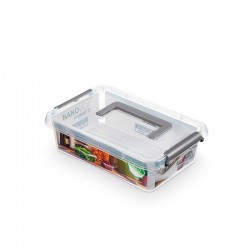 Cutie plastic pt alimente, cu manere si capac, 29x20x8cm, NANOBOX - capacitate 3.1L