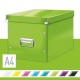 Cutie depozitare LEITZ WOW Click & Store, carton laminat, Cub, mare, verde