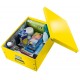 Cutie depozitare LEITZ WOW Click & Store, carton laminat, mare, galben