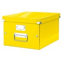 Cutie depozitare LEITZ WOW Click & Store, carton laminat, medie, galben