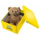 Cutie depozitare LEITZ WOW Click & Store, carton laminat, medie, galben