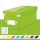 Cutie depozitare LEITZ WOW Click & Store, carton laminat, pentru CD-uri, verde