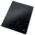Dosar cu sina LEITZ WOW, carton laminat, A4, 250 coli, negru