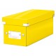 Cutie depozitare LEITZ WOW Click & Store, carton laminat, pentru CD-uri, galben