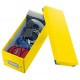 Cutie depozitare LEITZ WOW Click & Store, carton laminat, pentru CD-uri, galben