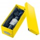 Cutie depozitare LEITZ WOW Click & Store, carton laminat, pentru CD-uri, galben