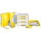 Suport vertical Leitz WOW, pentru documente, PS, A4, culori duale, alb-galben