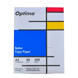 Hartie alba pentru copiator A4, 80g/mp, 500coli/top, Optima