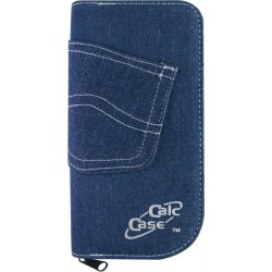 Husa calculator stiintific, BESTLIFE CC19, 195 x 100 x 25mm, jeans albastru/catifea neagra, cu fermo