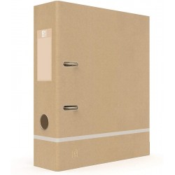 Biblioraft OXFORD Touareg, carton reciclat, cotor 80mm - culoarea nisipului/alb