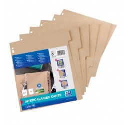 Separatoare carton reciclat, A4, 6 buc/set, OXFORD Touareg - culoarea nisipului