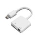 Adaptor Lightning to Lightning + 3.5mm Jack, incarcare si audio in acelasi timp - alb