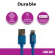 Cablu date GRIXX - 8-pin to USB Apple MFI License, impletit, lungime 1m - albastru