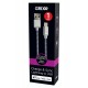 Cablu date GRIXX - 8-pin to USB Apple MFI License, impletit, lungime 1m - gri/alb