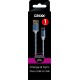 Cablu date GRIXX - Micro USB to USB, impletit, lungime 1m - albastru/alb