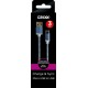 Cablu date GRIXX - Micro USB to USB, impletit, lungime 3m - albastru/alb