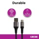 Cablu date GRIXX - USB-C to USB, impletit, lungime 1m - negru