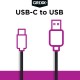 Cablu date GRIXX - USB-C to USB, impletit, lungime 3m - negru
