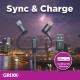 Cablu date GRIXX Optimum - 3 in 1 Micro USB/USB-C/8-pin Apple MFI License, impletit, lungime 1m - gr