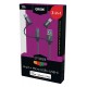 Cablu date GRIXX Optimum - 3 in 1 Micro USB/USB-C/8-pin Apple MFI License, impletit, lungime 1m - gr