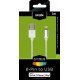 Cablu date GRIXX Optimum - 8-pin to USB Apple MFI License, impletit, lungime 1m - alb