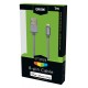 Cablu date GRIXX Optimum - 8-pin to USB Apple MFI License, impletit, lungime 1m - gri