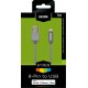 Cablu date GRIXX Optimum - 8-pin to USB Apple MFI License, impletit, lungime 1m - gri
