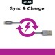 Cablu date GRIXX Optimum - 8-pin to USB Apple MFI License, impletit, lungime 1m - gri