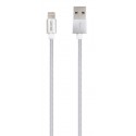 Cablu date GRIXX Optimum - 8-pin to USB Apple MFI License, impletit, lungime 3m - alb