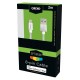 Cablu date GRIXX Optimum - 8-pin to USB Apple MFI License, impletit, lungime 3m - alb