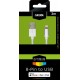 Cablu date GRIXX Optimum - 8-pin to USB Apple MFI License, impletit, lungime 3m - alb