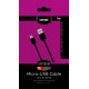 Cablu date GRIXX Optimum - Micro USB to USB, impletit, lungime 1m - negru