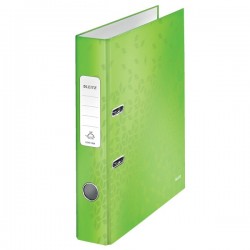 Biblioraft LEITZ 180 WOW, carton laminat, A4, 52 mm, verde