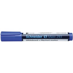 Marker SCHNEIDER Maxx 293, pentru tabla de scris+flipchart, varf tesit 2-5mm - albastru