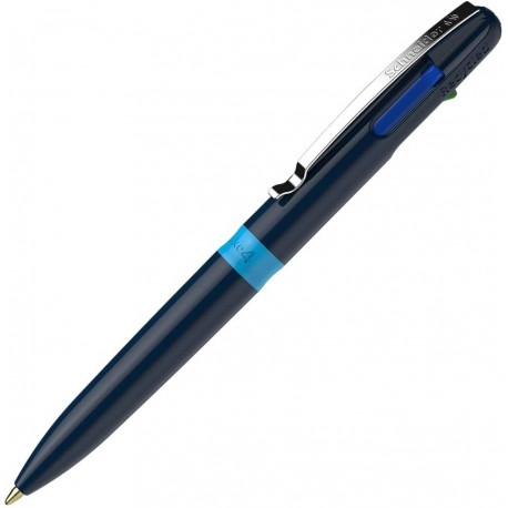 Pix SCHNEIDER Take 4, corp bleumarin/bleu, clema metalica - 4 culori