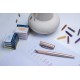 Set stilou caligrafie SCHNEIDER Callissima, cutie cadou, 3 capete stilou+6 rezerve cerneala-piersica